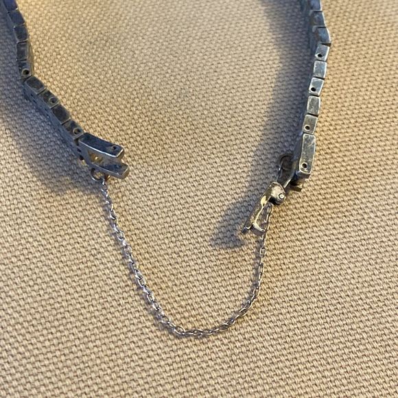 Vintage Seiko Watch Women Silver Tone Rectangle Case Blue Dial Manual Wind 6.25" - Picture 9 of 10